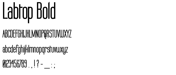 Labtop Bold font